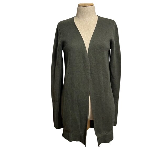 Lululemon Womens Sz M Cardigan Casual Open-Front Knit Long Sleeve Sweater Green - Picture 6 of 8
